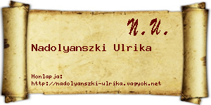 Nadolyanszki Ulrika névjegykártya